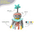 DINGLE DANGLE - Travel Mobile - Lightweight, Portable Baby Mobile - Keeping Baby Happy at Home or on the Go! Newborn