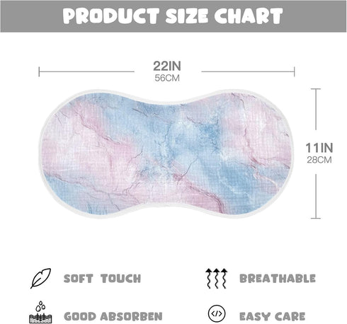 decor gift 4 Pack 22x11in Cotton Newborns Burp Cloths Breathable Pink and Light Blue Marble Texture Baby spit up Rags