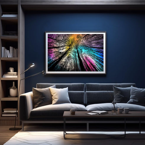 Bgraamiens Puzzle - Forest Under Starry Night - 1000 Pieces Gradient Magic Colorful Puzzle for Adults