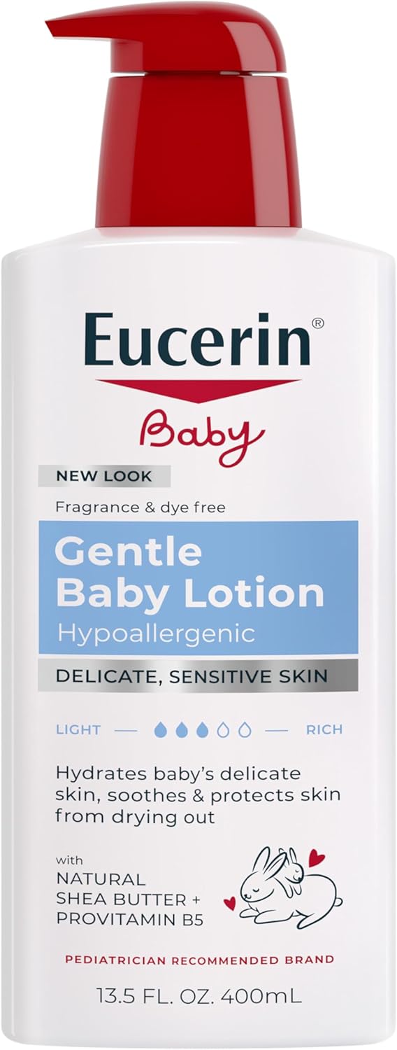 Eucerin Baby Body Lotion, Hypoallergenic and Fragrance Free Baby Lotion with Pro-Vitamin