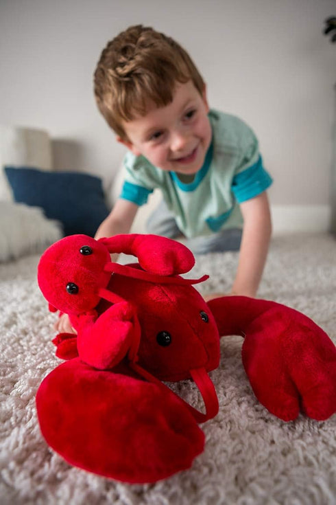 Mary Meyer Stuffed Animal Soft Toy, Lobbie Lobster, 10-Inches, Red and Black