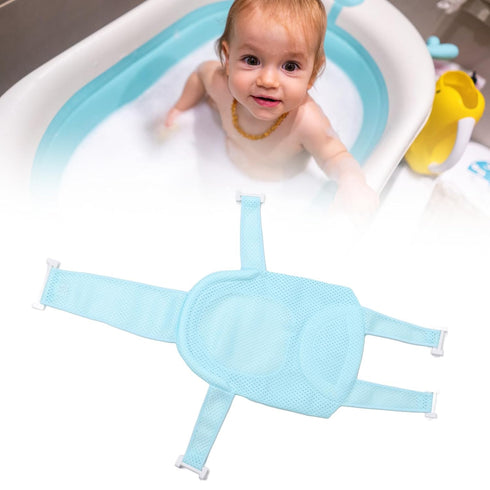 Universal Baby Bath Seat Support Slip Proof Detachable Net Bathtub Sling Shower Mesh for Newborns and Infants - Sturdy