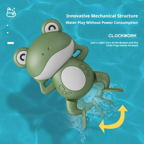DTREELS Baby Bath Thermometers, Cute Cartoon Frog Bath Thermometer, ABS Waterproof Type-C Shower Thermograph, Tub