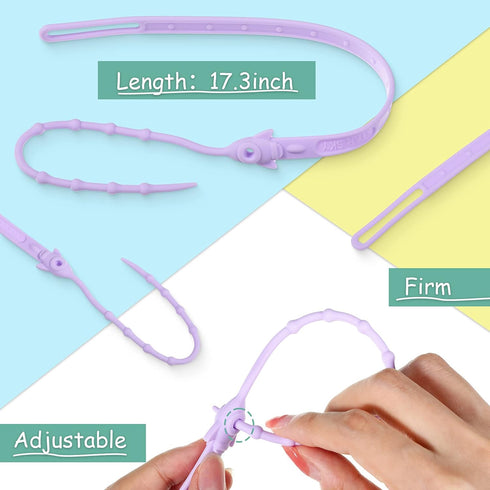 10 Set Nuanchu Pcs Toy Straps for Baby, Silicone Pacifier Clip, Applies to Car Seat Toy, Teether Toy, High Chair