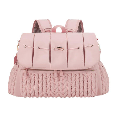 Guohetuk Diaper Bag Backpack Nappy Tote Bag, Changing Bag, for Phone,Toys Keys, Pink