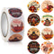 500 Pcs Happy Turkey Theme Thanksgiving Stickers, 1 Inch, 8 Designs for Party Favors and Gift Decoration