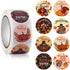 500 Pcs Happy Turkey Theme Thanksgiving Stickers, 1 Inch, 8 Designs for Party Favors and Gift Decoration