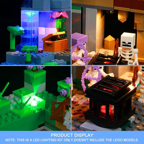 VONADO LED Light for Lego Minecraft The Skeleton Dungeon 21189, Lighting Set Compatible with Lego 21189