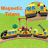 DSHMIXIA Set 3 4 5 Battery Operated Train for Wooden Train Track Toys for Year Old Boys Kids Action Locomotive Train
