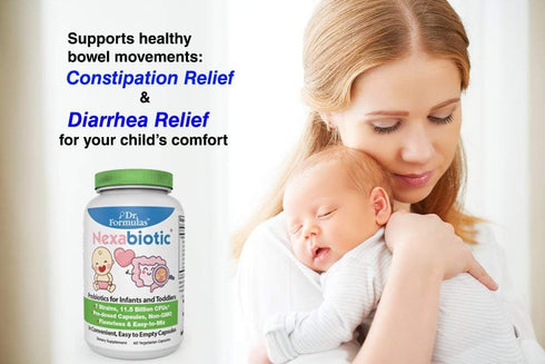 30 DrFormulas Nexabiotic Probiotic Powder for Babies, Infants & Kids Probiotics with Saccharomyces Boulardii, L.