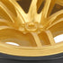 RC Car Drift Tires, 4PCS 6 Spoke Plastic Wheel Rims with Rubber Tires for 1/10 RC Drift Car (Golden)
