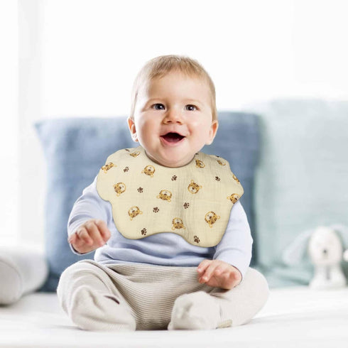 Unisex Muslin Baby Drooling Bibs - Soft & Absorbent Multi-Layer Bibs for Drooling and Teething Boys and Girls