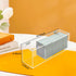 Bigfety Card Storage Box for Trading Cards, Clear Acrylic Deck Holder Case with Removable Dividers