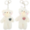 2pcs Plush Bear Keychain - Teddy Bear Keychain Animal Key Ring Hanging Ornament for Girls Women