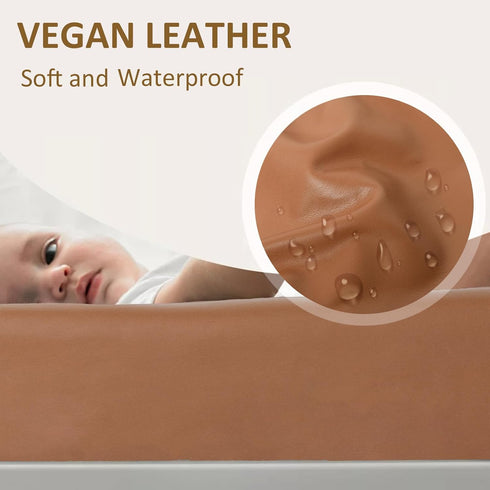 GirlBrown Owlowla Changing Pad Cover,Waterproof Changing Pad Covers-Soft Leather Diaper Changing Table Cover,Fits