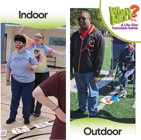 M&J Games What's Next? A Life-Size Transition Game - Jumbo Size Inclusive Floor Game for Neurodivergent Individuals