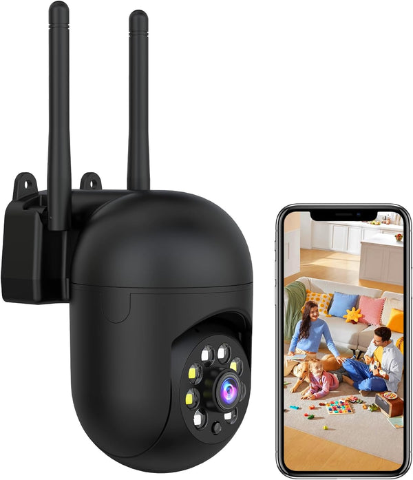 JAIOTlink 2K Security Camera Wired, 2.4/5GHz Home WiFi Camera, 360 PTZ Baby Monitor