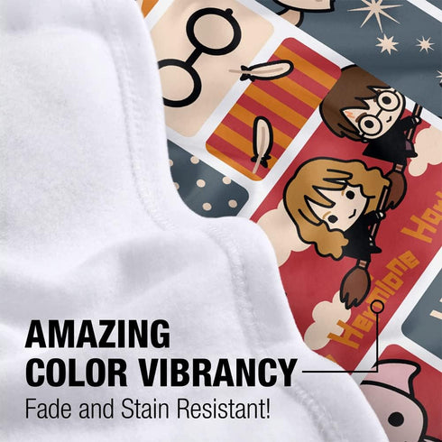Harry Potter Lightweight Baby Blanket, 30"X40", Cute Chibi Pattern for Infants Girls & Boys