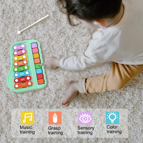 2 1 1-3 8 in Baby Piano Xylophone for Toddlers Years Old, Multicolored Key Keyboard Baby Xylophone Piano, Preschool