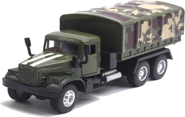 OTONOPI Military Truck Armored Vehicle Die Cast Metal Alloy Pull Back Toy