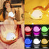OURRY 7 Cute Whale Night Light for Kids,Kawaii Baby Night Light with LED Colors Changing,Tap Control Nursery Squishy
