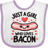inktastic Just a Girl Who Loves Bacon Baby Bib
