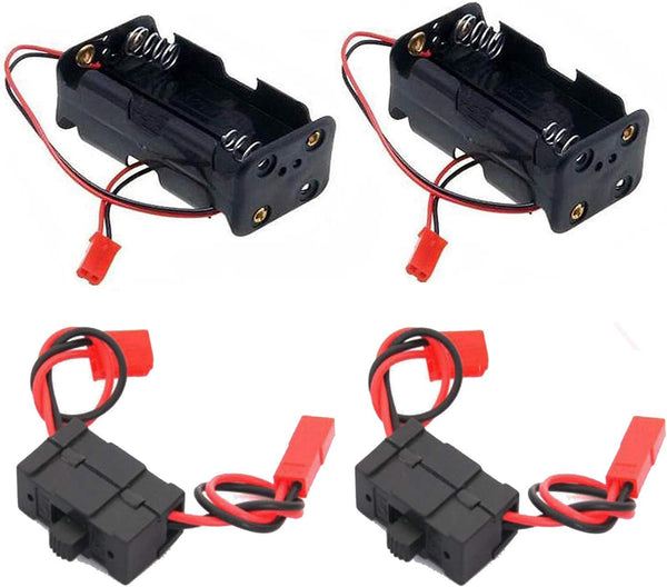 2Set ShareGoo On/Off Power Switch Battery Receiver & 4 Cell AA Battery Container Case Holder Pack Box