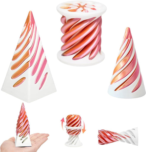 KIFOUBR 3 Packs Impossible Cone,Spiral Cone Fidget Toy,Fidget Cone,3D Printed Spiral Cone Fidget