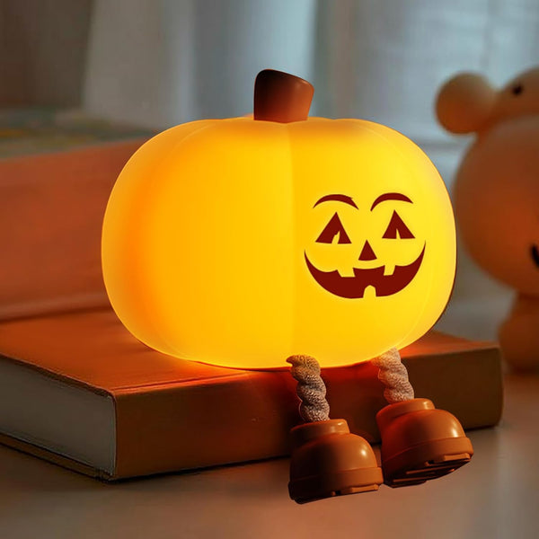 Pumpkin Night Light for Kids Cute Jack O Lantern Halloween Decor Nightlight