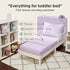 4 Set EVERYDAY KIDS Piece Toddler Bedding - Includes Comforter, Flat Sheet, Fitted Sheet and Pillowcase - Solid Purple