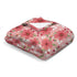 Love Blooms Baby Blankets for Girl Boy Red Heart Blossoms Swaddle Blanket Spring Floral Receiving Blankets Soft Flannel