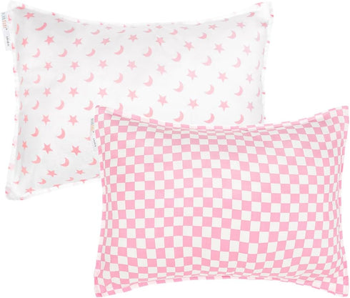 ALVABABY Toddler Pillowcases 2 Pack Organic Cotton Fit 13"x 18" or 14"x19"