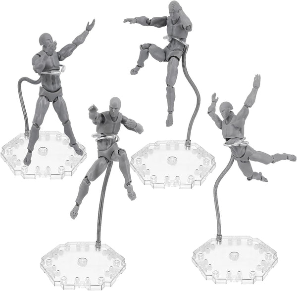 NovaViva Flexible Assembled Action Figure Stand,Action Figure Display Holder Stand Base,Compatible with HG