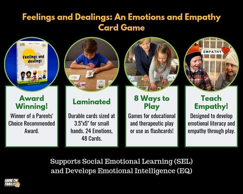 37 Feelings and Dealings: an Emotions and Empathy Card Game | Emotional Intelligence for Kids Ages | SEL Activities |