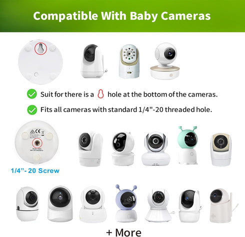 LONNKY DXR-8 DXR-8 20.5 inches Flexible Mount for Infant Optics and Pro Video Baby Monitor Camera, Baby Monitor Mount