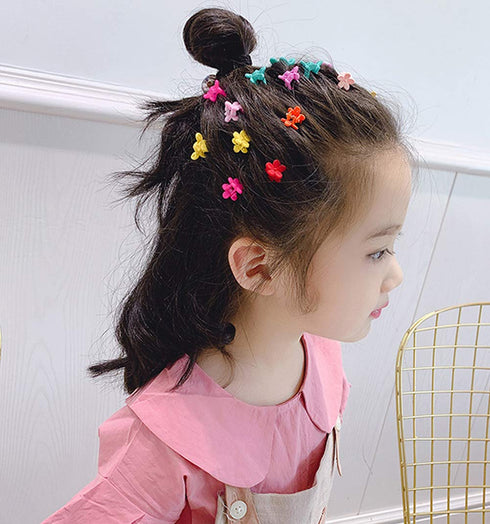 inSowni 120 Pack Flower Mini Hair Claw Clips, Small Bang Barrettes for Baby Girls, Toddlers, Teens