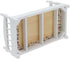 Wooden Doll House Bed, 1:12 Scale Miniature Bedroom Furniture Set with Mattress and Pillows