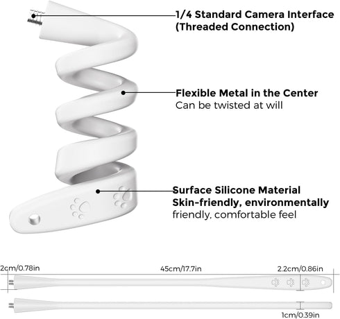honecumi DXR-8 DXR-8 17.7in Baby Monitor Mount Compatible with Infant Optics & PRO, Flexible Silicone Twist Camera