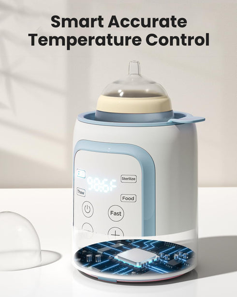 8-in-1 Grownsy Bottle Warmer, Fast Baby Milk Warmer with Timer for Breastmilk or Formula, Accurate Temperature Control