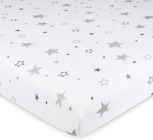 TL Care Printed 100% Cotton Knit Fitted Cradle/Bassinet Sheet 18" x 36" - Compatible with Mika Micky Bassinet, Soft