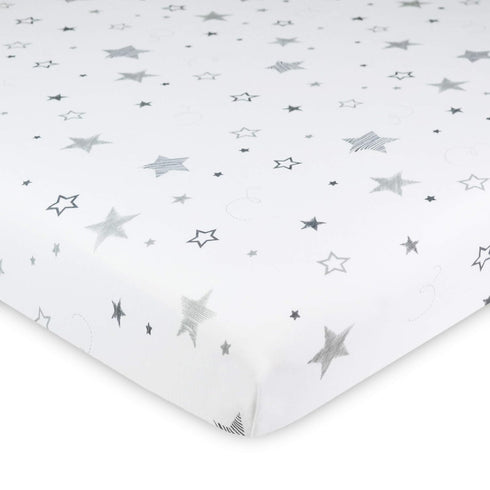 American Baby Company 100% Natural Cotton Fitted Mini Crib Sheet 38" x 24" for Portable Crib