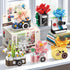 Gearblox Set Peony Mini Flower Cameras Micro Bricks Building Toy Collectible Cute Camera Miniature Toys Models Creative