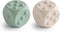 mushie Silicone Dice Press Toy, Baby Sensory Play for 10+ Months (Cambridge Blue/Shifting Sand)