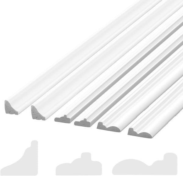 Relaxgiant 24 Pcs Miniature Dollhouse Trim Dollhouse Accessories 3 Styles on 1: 12