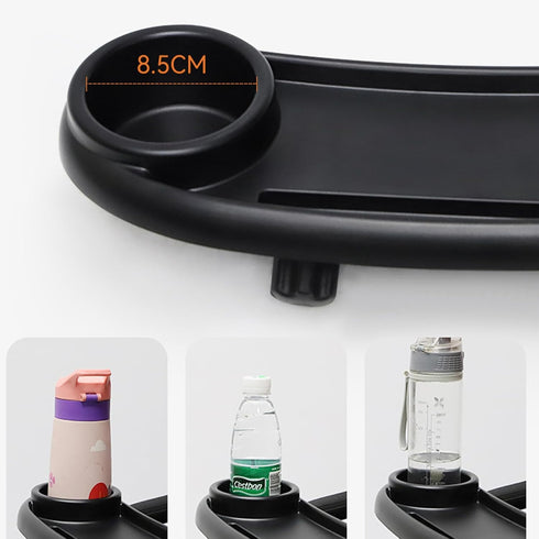 3-in-1 Universal Stroller Snack Tray with Cup Holder and Phone Holder, Perfect for Shopping and Stroller Accessories