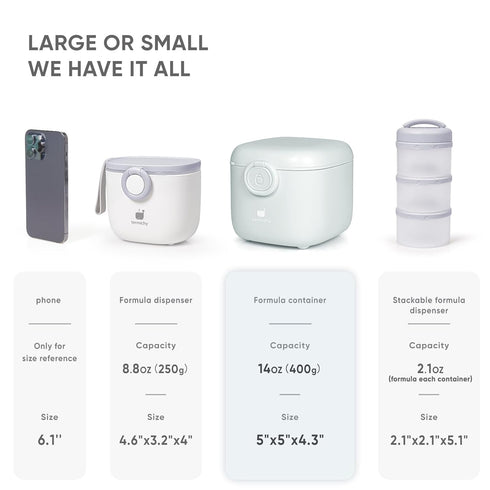 14OZ 400g Termichy Milk-Powder Formula Dispenser Container: Baby Formula Storage Container for Travel - Portable