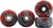Fingerboard Wheels with Bearing, CNC Lathed Swirl Color New Material (Red Mix)