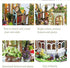 DIY Miniature House Kit,Green Garden Mini House Building Kit with LED & Furniture,Tiny House Dollhouse Kit for Adults