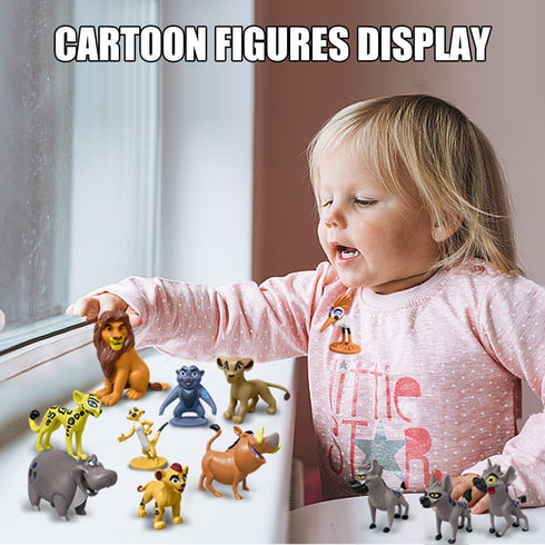 12-Pc Mini Animal Action Figures, Collectible Toys for Kids, Ideal for Cake Toppers & Desktop Decorations