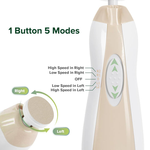 Trimmer Set 4 haakaa Baby Nail Electric Baby Nail Clippers Kit for Newborn, Toddler or Adults Fingernails and Toenails